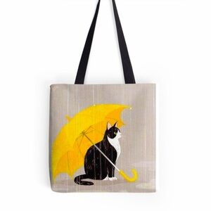 Cat with umbrella tote!